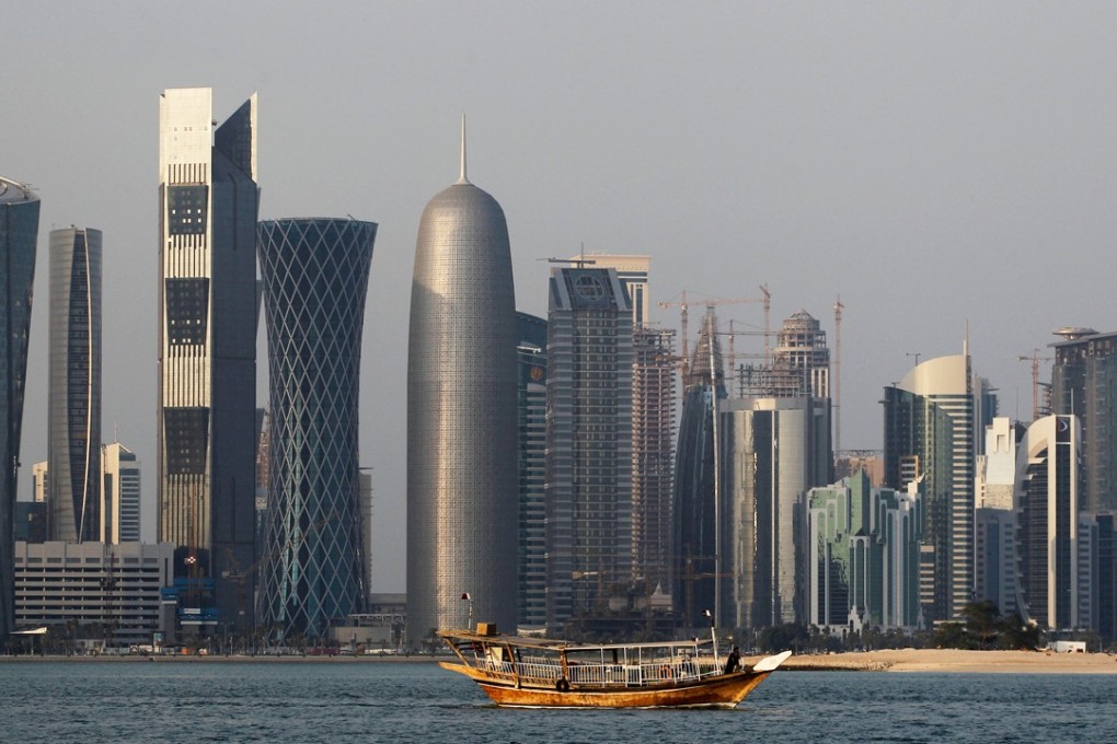 In this January 6, 2011 photo, a traditional dhow floats in the Corniche Bay of Doha, Qatar. Saudi media reported on April 9, 2018, a proposal to dig a maritime canal along the kingdom's closed border with Qatar, turning the peninsula-nation into an island and further isolating it. Photo: AP
