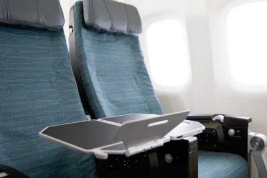 The first photos have emerged of Cathay's new economy class seat on Boeing 777 aircraft. Photo: CX
