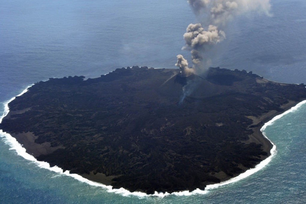 The newly created Nishinoshima island at the Ogasawara island chain, which is within the area where scientists found vast mineral deposits off Japan’s coast Photo: AFP