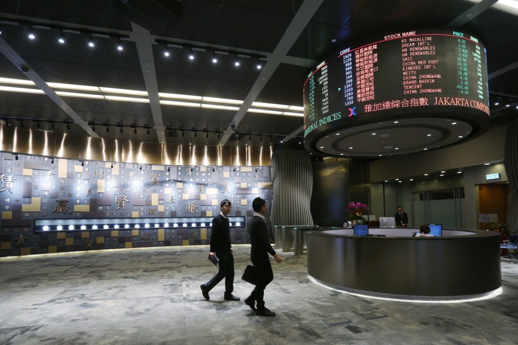 The HKEX Connect Hall at Exchange Square in Hong Kong. The Hong Kong stock exchange is pushing ahead with IPO reforms to allow weighted voting rights for technology companies. Photo: Xiaomei Chen