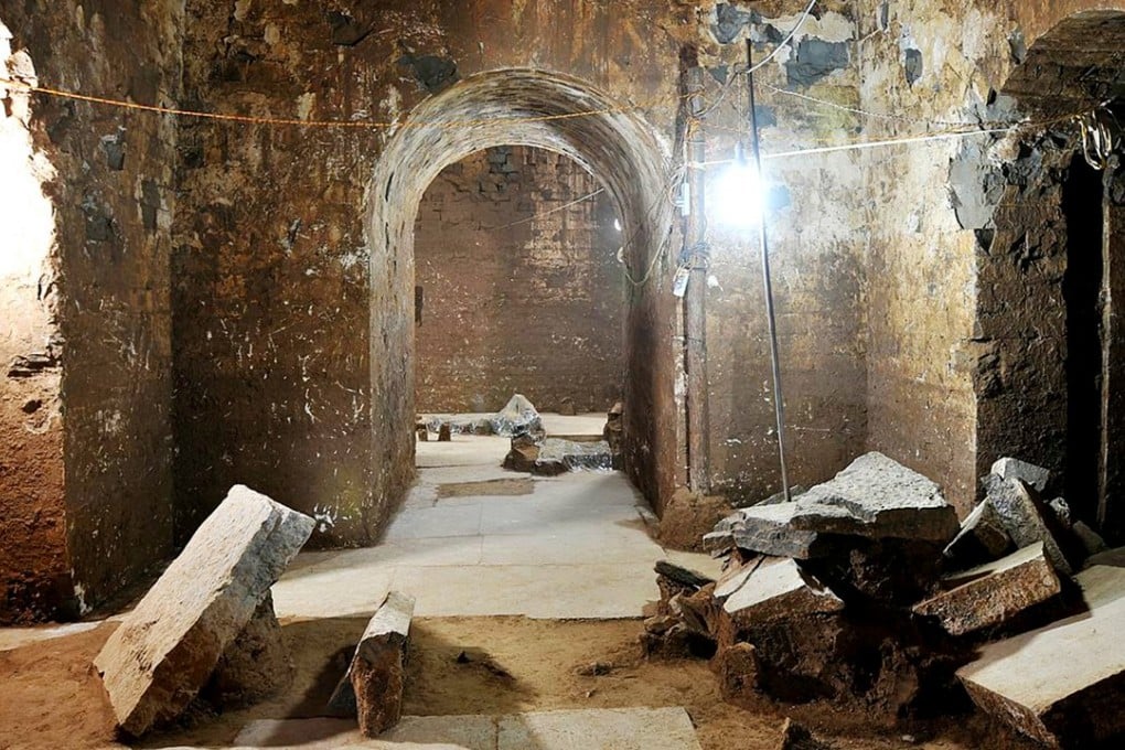 The nearly 1,800-year-old tomb in which Cao Cao’s remains were discovered. Picture: AFP