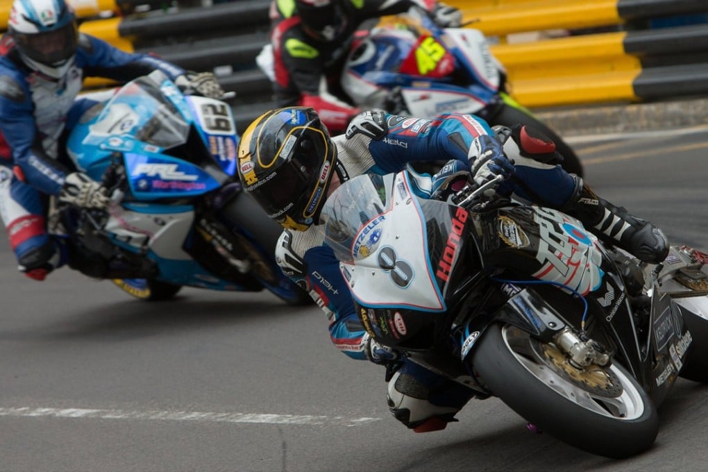 British driver Daniel Hegarty (front) of Topgun Honda Racing during last year’s Macau Motorcycle Grand Prix. Photo: EPA