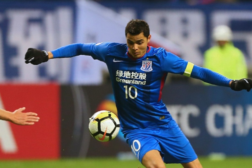 Giovanni Moreno of Shanghai Shenhua in action against Sydney FC during their AFC Champions League group stage match. Photo: AFP