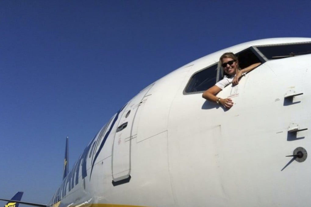 Hong Kong-based Dutch pilot Eva Claire Marseille in a Boeing 737. She now flies Boeing 747 freighters.