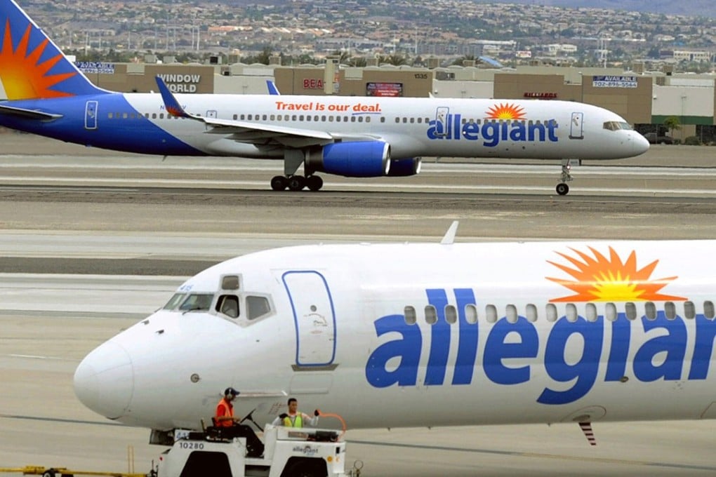 The parent company of Allegiant Air faced calls for an inquiry into its safety record and a sharp drop in its stock price after a report by CBS News’ 60 Minutes alleged the US budget airline suffers a high number of mechanical problems. File photo: AP