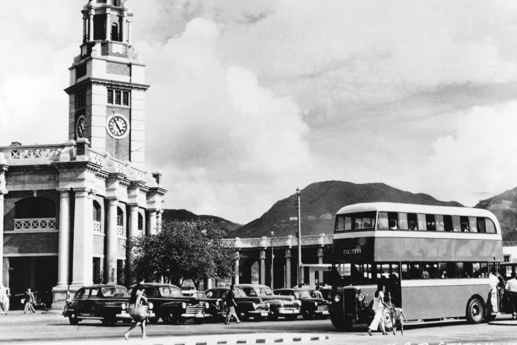 A double-decker bus in Tsim Sha Tsui in the 1950s. Picture: courtesy of KMB