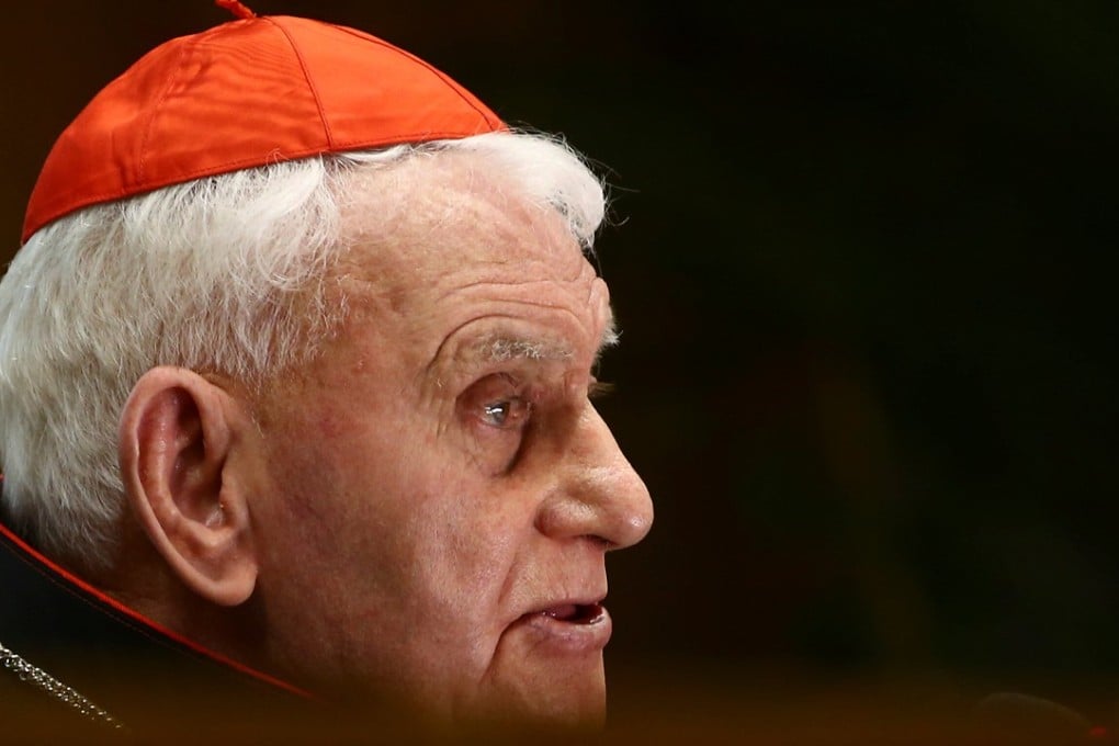 Cardinal Ernest Simoni talks during a course for aspiring exorcists in Rome on April 16. Photo: Reuters