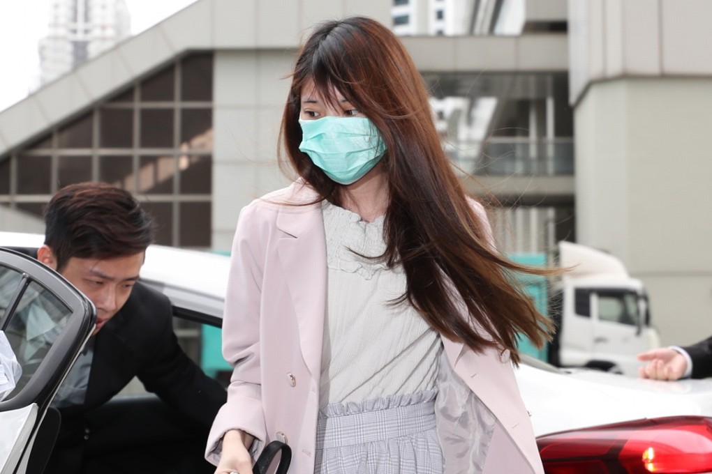 Witness Ho Ling-yu arriving at the High Court. Photo: Winson Wong