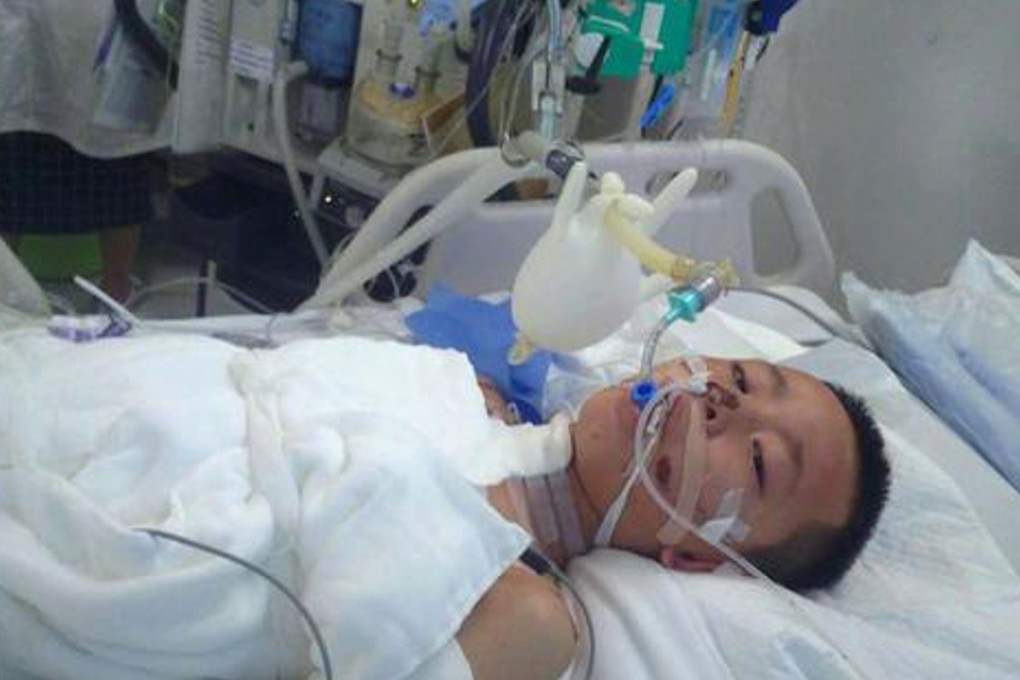 Jin Ming Li suffered respiratory damage in the fire and will need two or three operations if his condition stabilises. Photo: sina
