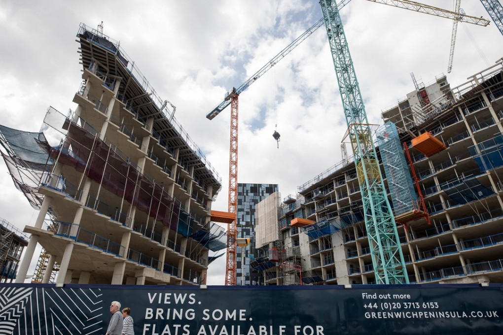 Under construction residential flats at the Greenwich Peninsula site in London, in July 2017. Photo: Bloomberg