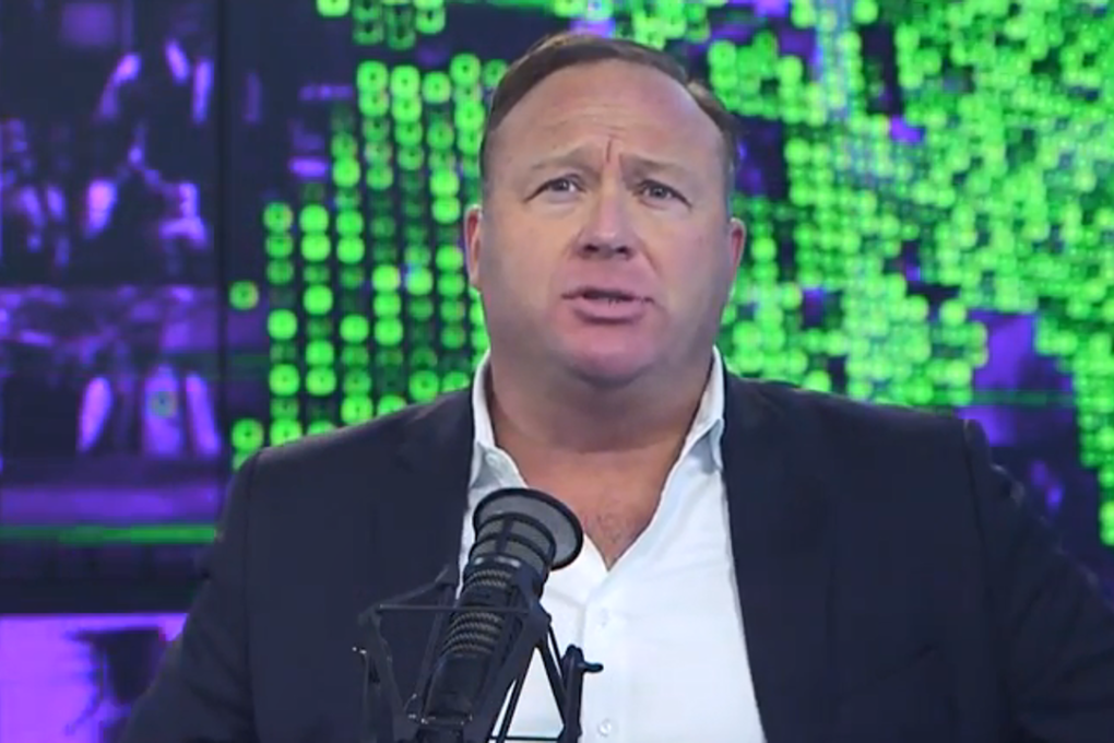 Alex Jones of InfoWars. Photo: The Alex Jones Channel via YouTube