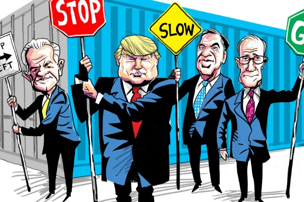 Rather than seeking credibility by maintaining a consistently hard-line voice, the Trump administration may be adhering to a “mixed message” strategy with various officials conveying different messages to different audiences. Illustration: Craig Stephens