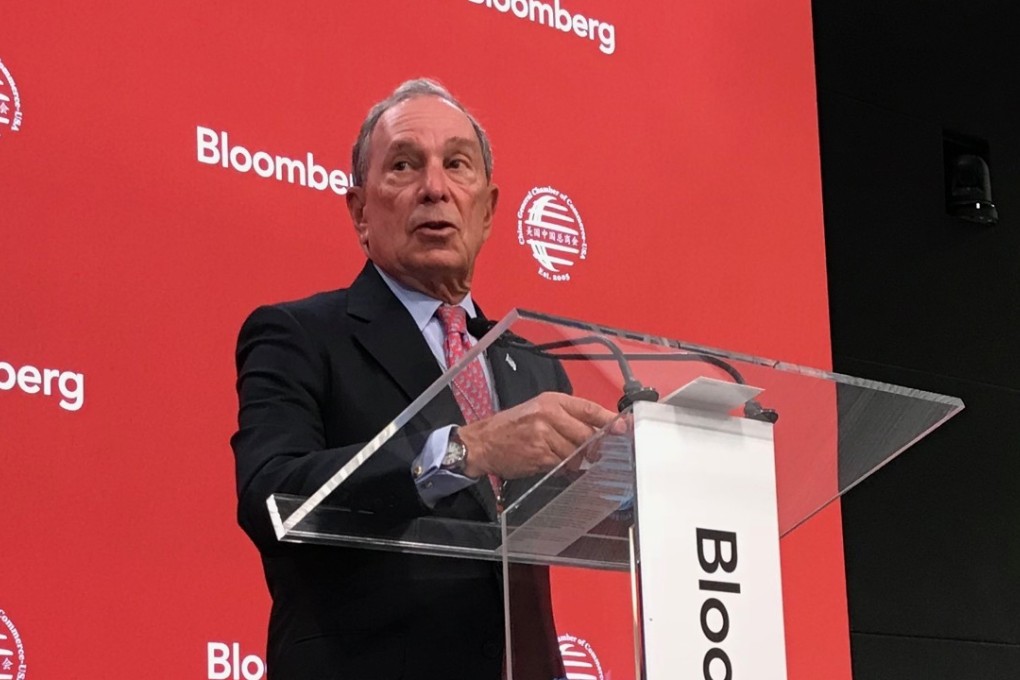Michael Bloomberg, the founder of Bloomberg LP and a three-term former New York City mayor, promised to lobby against punitive US tariffs on goods from China. Photo: Robert Delaney