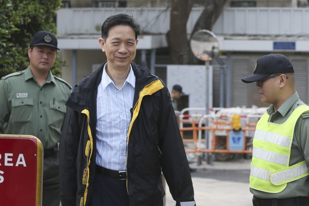 Former Hong Kong stock exchange official Francis Kwan did not take questions from reporters as he left Stanley Prison. Photo: Sam Tsang