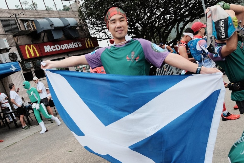 Tony Lai runs for Scotland in the Country of Origin race. The organisers do not distinct between the four nations of the UK, but some of the participants do. Photo: Handout