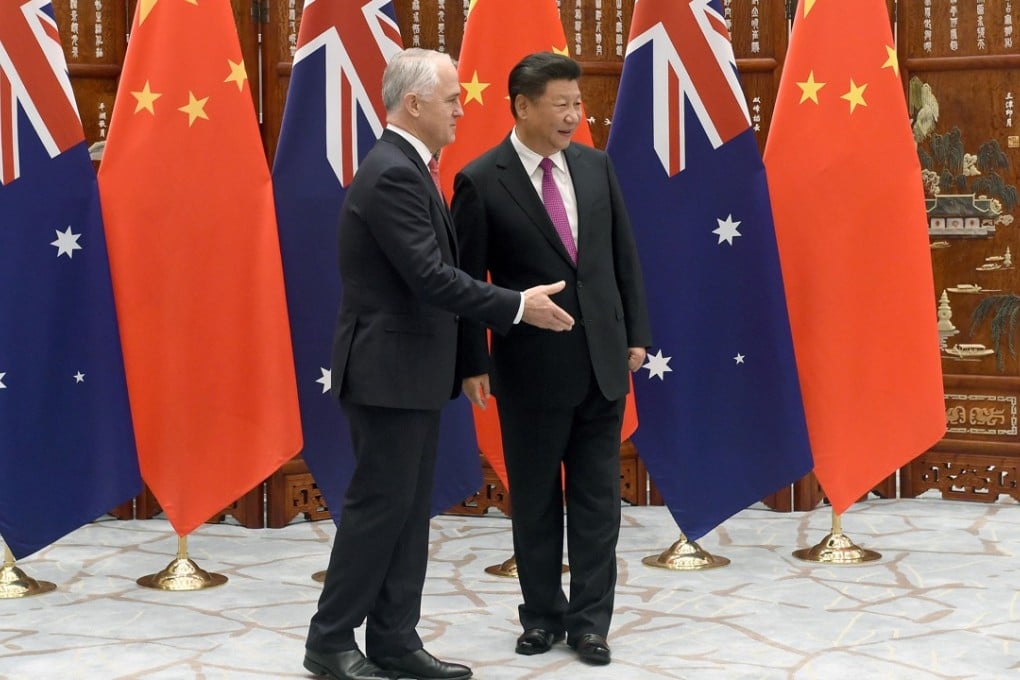 Australian Prime Minister Malcom Turnbull and Chinese President Xi Jinping. Photo: Reuters