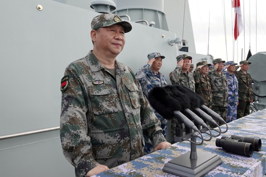 Chinese President Xi Jinping presides over a military display by the People’s Liberation Army Navy in the South China Sea. Photo: Xinhua
