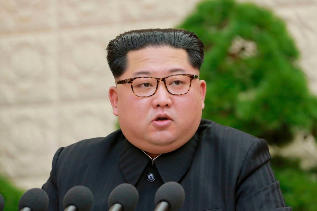 North Korean leader Kim Jong-un addresses the Central Committee of the ruling Workers' Party of Korea, in Pyongyang on Friday. Photo: AP