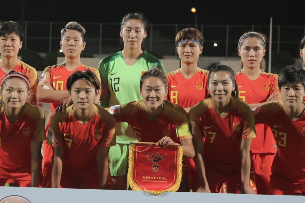 China's starting side before the AFC Women's Asian Cup semi-final match between China and Japan in Amman, Jordan. Photo: EPA