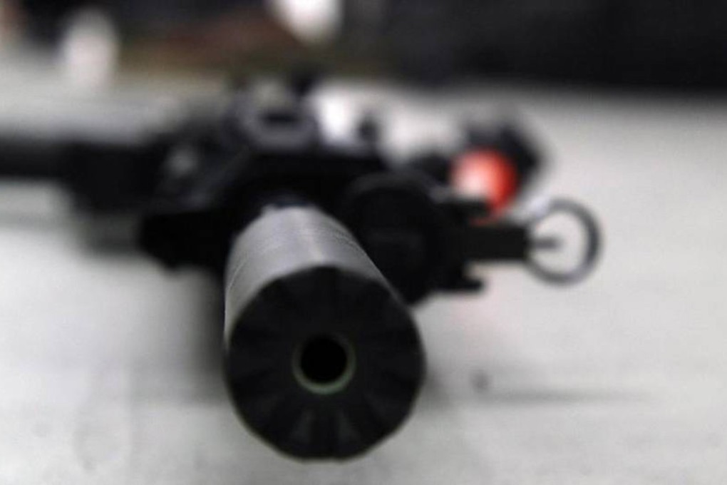 An AR-15 rifle with a silencer attached. Photo: TNS