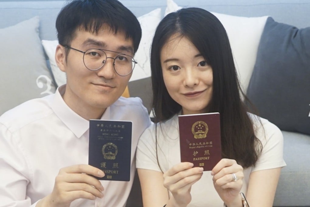 Gao Yuan (left) and Yu Duo (right) married in Hong Kong in 2016, but later moved to Shenzhen. Photo: Handout
