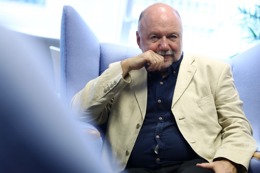 Ukrainian writer Andrey Kurkov, pictured in Hong Kong, describes himself as “a black optimist”. Photo: Nora Tam