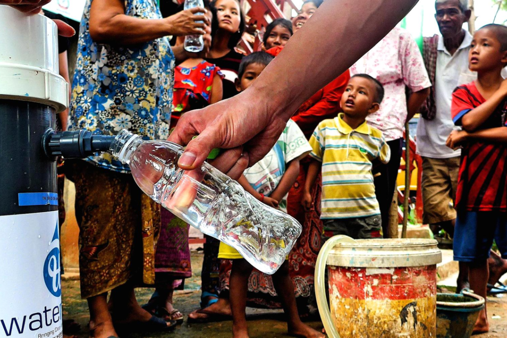 WateRoam's water filtration system providing clean water to a remote village in Southeast Asia. Photo: WateRoam