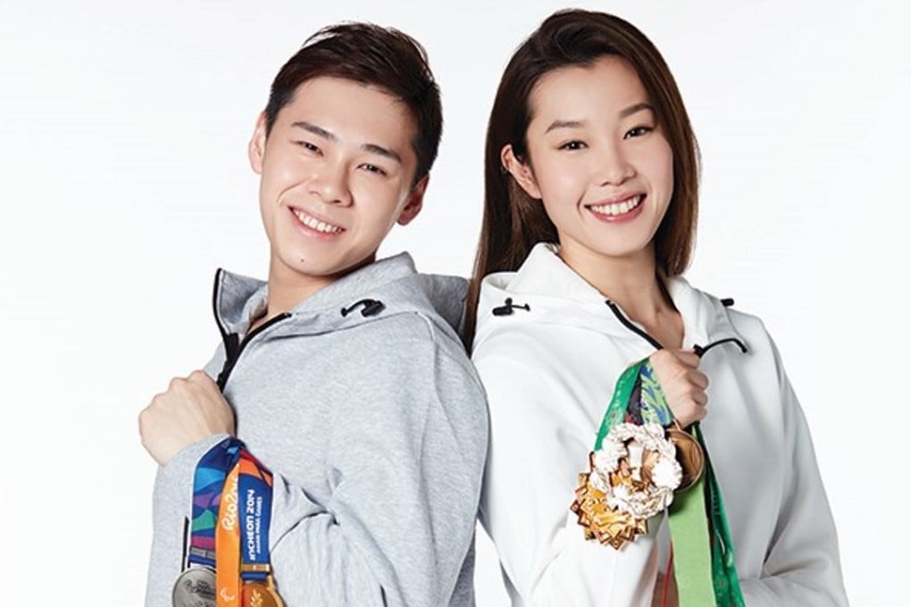 Stephanie Au (right) with Tang Wai-lok.