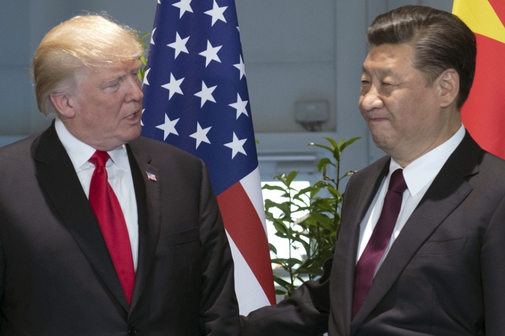 US President Donald Trump and Chinese President Xi Jinping arrive for a meeting on the sidelines of the G20 Summit in Hamburg. Photo: AP