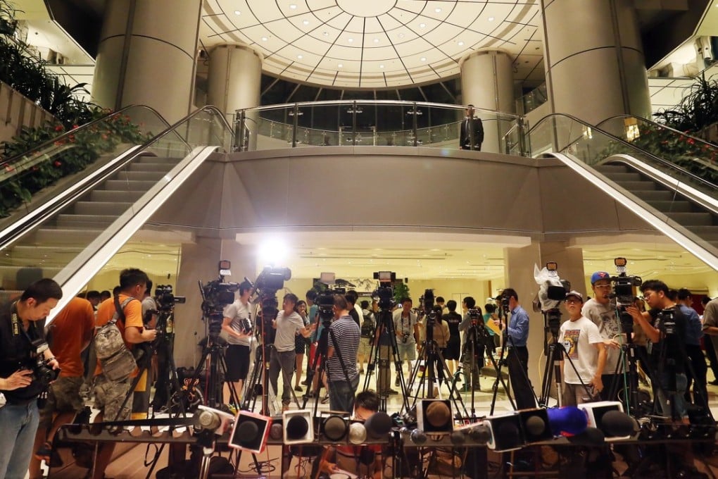 The lobby of the liaison office in Western district. Photo: SCMP