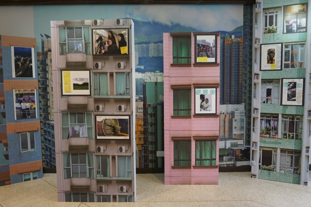A piece from the Beyond Myself exhibition of Filipino domestic worker art: ‘High Rise’ from Curating Development, an organisation that uses events and exhibitions to increase migrant welfare.