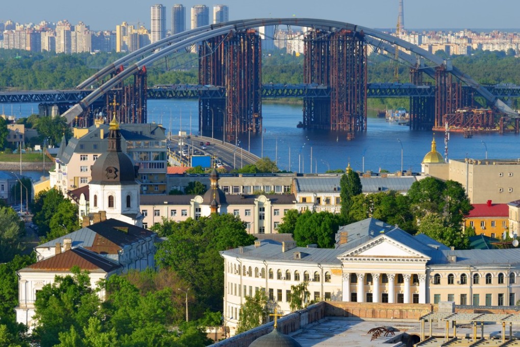 The old district of Podil and the Dnieper River in Ukraine’s capital, Kiev. Pictures: Alamy