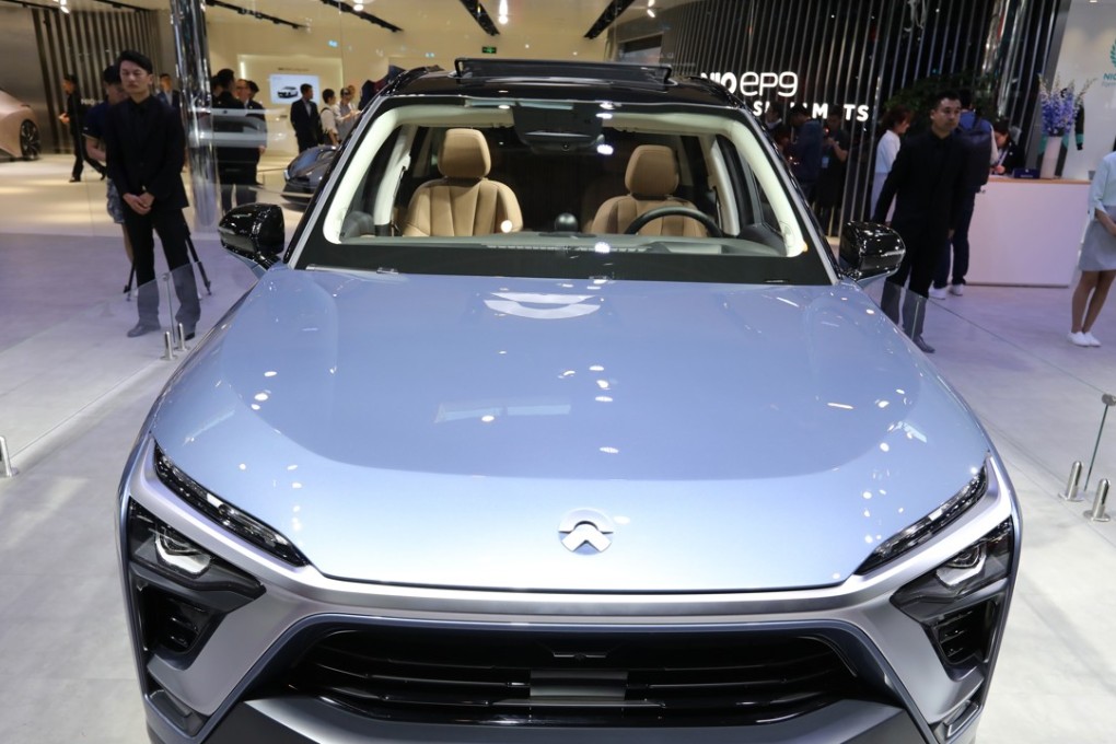 A NIO electric car at 2018 Beijing International Automotive Exhibition, also known as Auto China, at the China International Exhibition Center New Venue in Beijing on April 25, 2018. Photo: SCMP / Simon Song