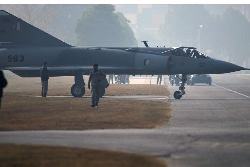 A Mirage aircraft of the Pakistan Air Force (PAF) prepares for a first test run at the Pakistan Aeronautical Complex after an overhaul at the Mirage Rebuild Factory (MRF) in Kamra. Photo: AFP