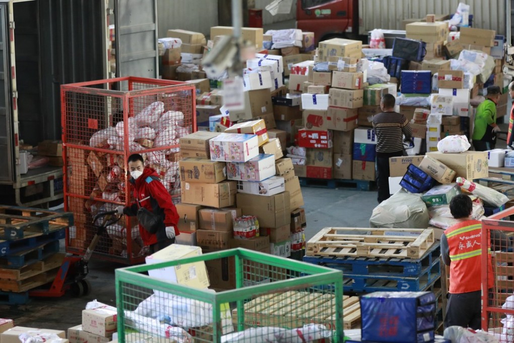 A JD.com sorting centre in Beijing. The company is China Logistics Property Holdings’ largest tenant. Photo: EPA-EFE