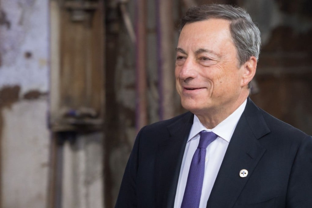 European Central Bank president Mario Draghi arrives for an informal meeting of economic and financial affairs ministers in Tallinn, Estonia in September 2017. Photo: AFP