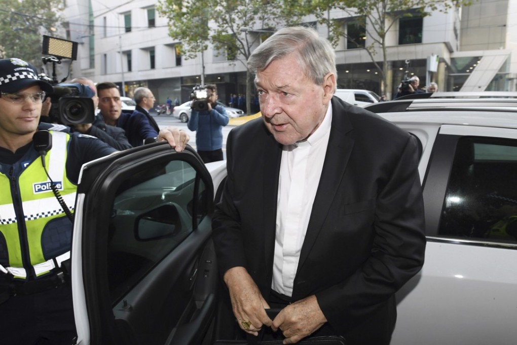 Australian Cardinal George Pell arrives at the Magistrates Court in Melbourne on Tuesday. Photo: AP
