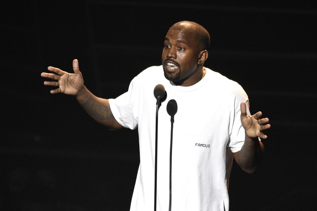 In this August 28, 2016, file photo, Kanye West appears at the MTV Video Music Awards at Madison Square Garden in New York. West called American slavery “a choice” In an interview Tuesday. Photo: AP