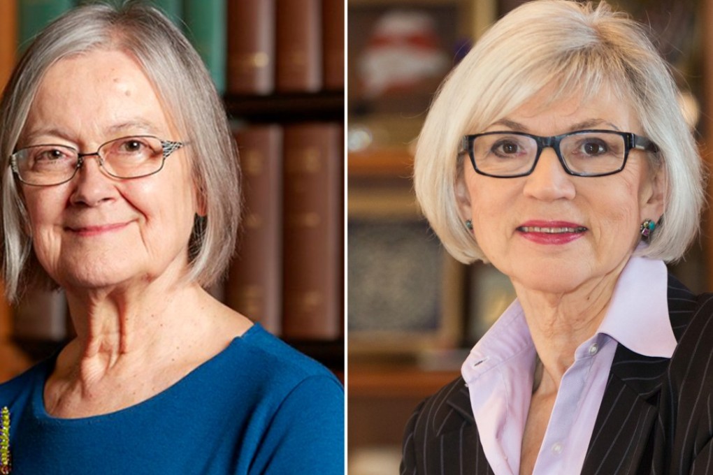 Baroness Brenda Hale (left) and Beverley McLachlin have made history in their native jurisdictions, as the first female judges to head the top courts in Britain and Canada, respectively. Lawmaker Junius Ho voted against their appointment to Hong Kong’s Court of Final Appeal, claiming they were opposed to traditional “family values”. Photo: Handout