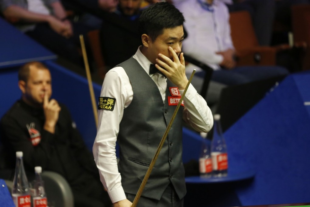 China’s Ding Junhui will have to wait another year for glory at the world championship. Photo: Xinhua