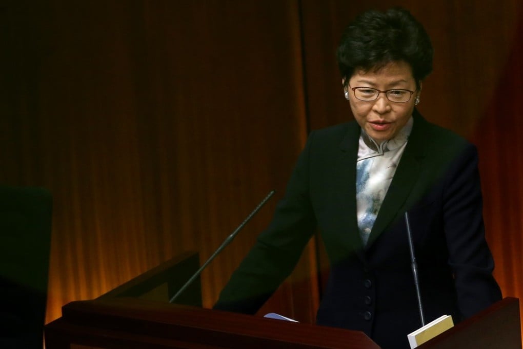 Carrie Lam at the Legislative Council. Photo: Sam Tsang