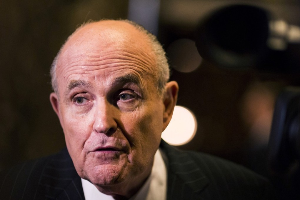 Rudolph Giuliani, former mayor of New York and now one of Donald Trump’s lawyers, says Trump repaid US$130,000 in hush money paid to porn star Stormy Daniels by another Trump lawyer, Michael Cohen. Photo: Bloomberg