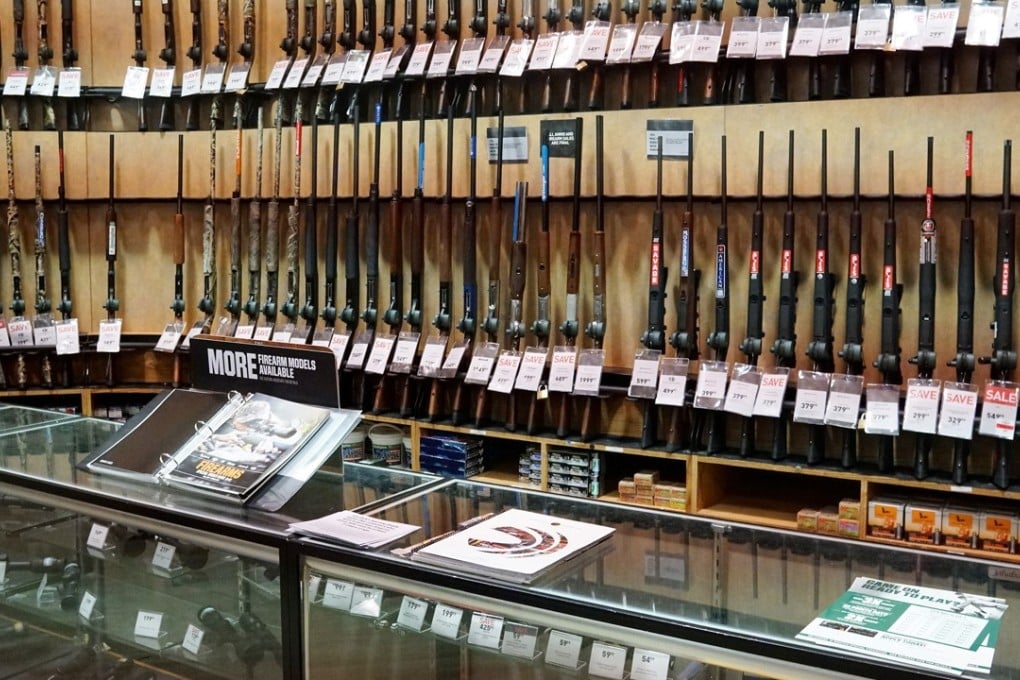 The gun department in a Dick’s Sporting Goods store in Arlington, Virginia in March. Photo: Abaca Press via TNS