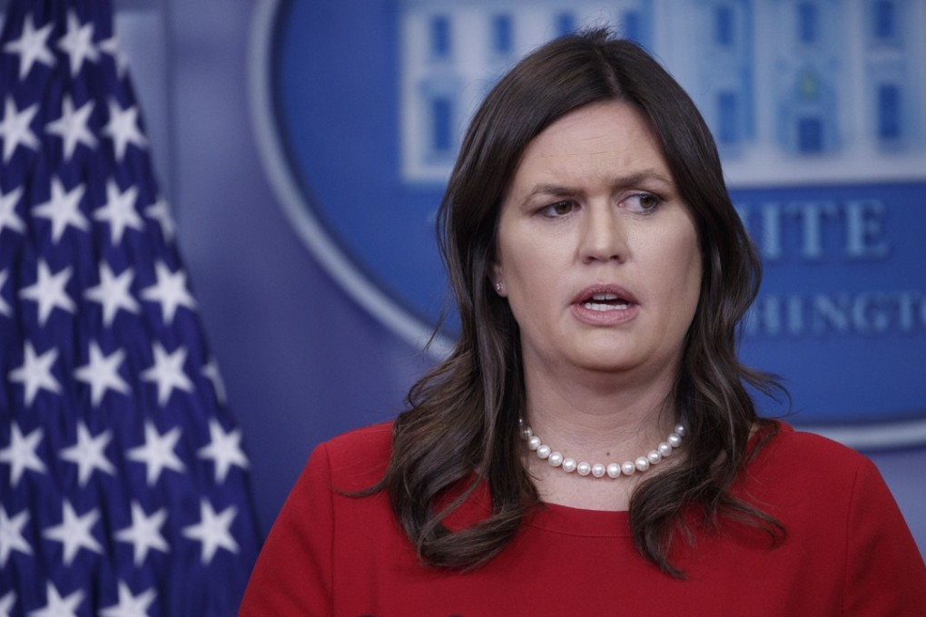 White House press secretary Sarah Huckabee Sanders. Photo: EPA