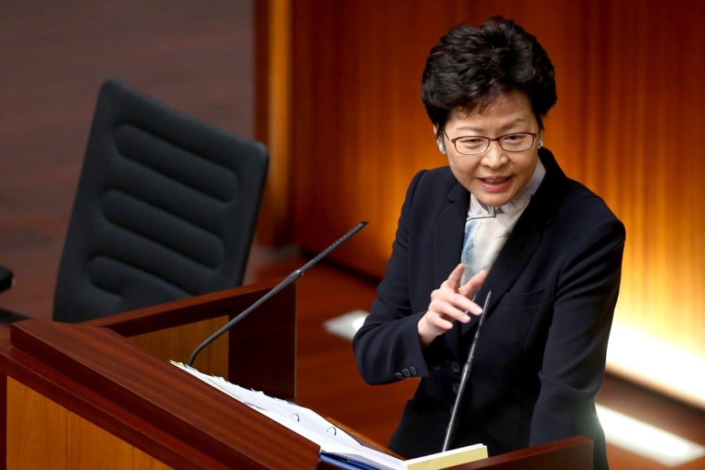 Chief Executive Carrie Lam speaks at the Legislative Council question and answer section. Photo: Sam Tsang