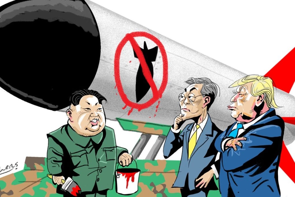Kim Jong-un may be putting on a show of agreeing to denuclearisation efforts to lift sanctions and ease international pressure on North Korea. llustration: Craig Stephens