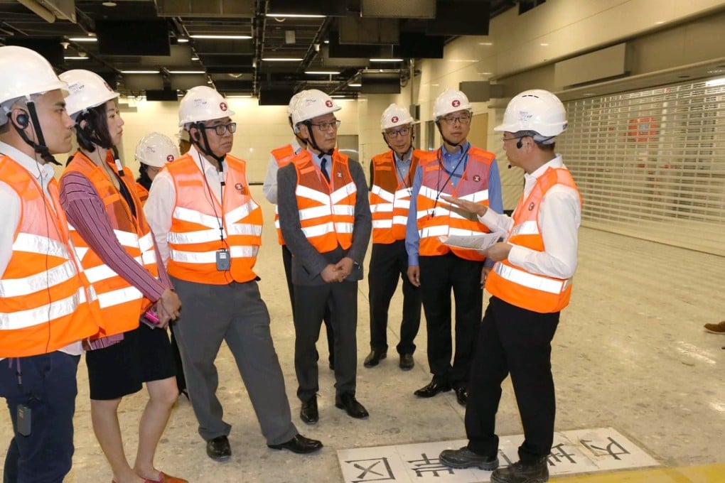 Legco members visiting the West Kowloon terminus. Photo: Handout