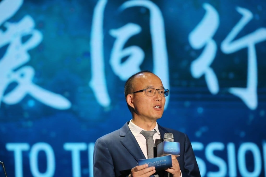 Guo Guangchang executive director and chairman of Fosun International speaking in Sanya on April 29, 2018. Photo: Dickson Lee