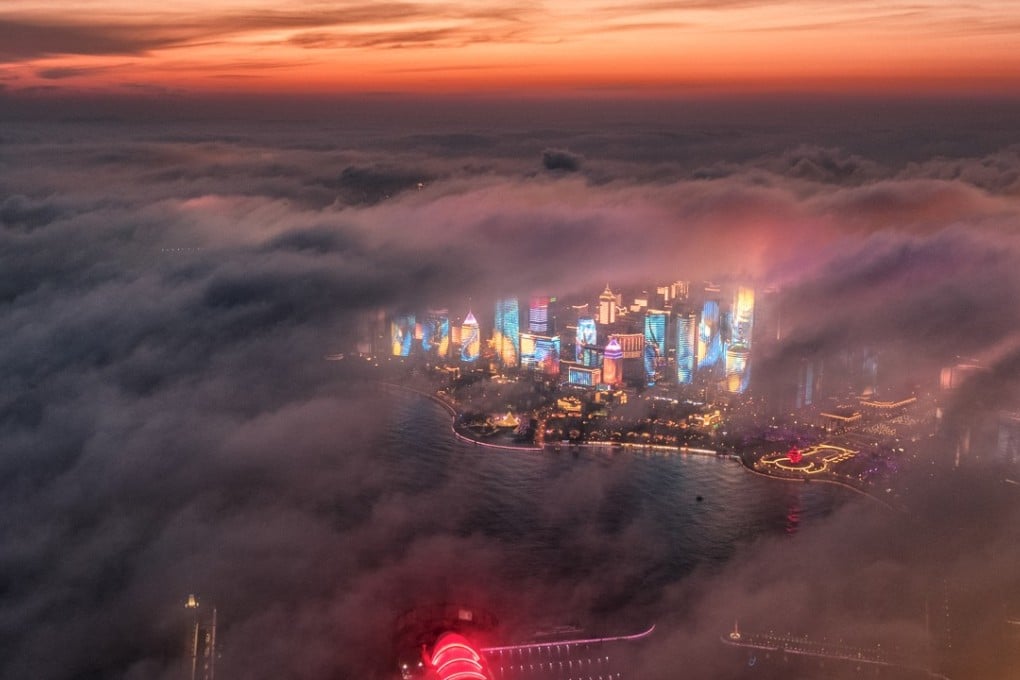 Fog over Qingdao, in China's eastern Shandong province. Cross guarantees are more prevalent in the Shandong and Zhejiang provinces, according to S&P analysts. Photo: Xinhua