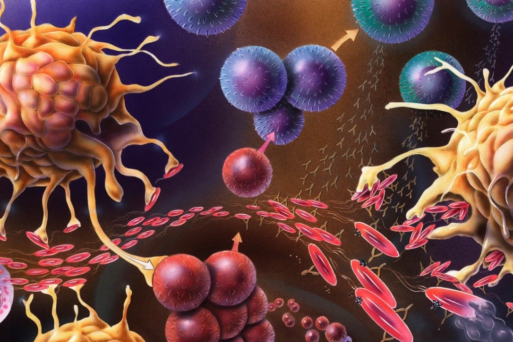 An artist’s representation of the immune system's reaction to bacteria invading the tissues. Image: Alamy